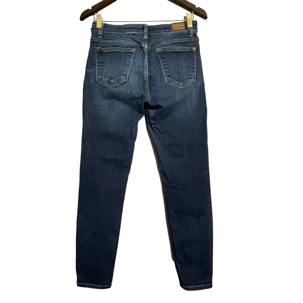 Judy Blue Skinny Slim Jeans Women Size 9/29 Fade Wash Distressed Moto Biker Rock - Picture 3 of 12